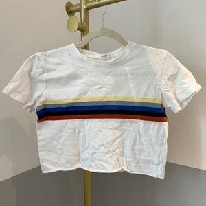 Brandy Melville John Galt Striped Cropped Tee